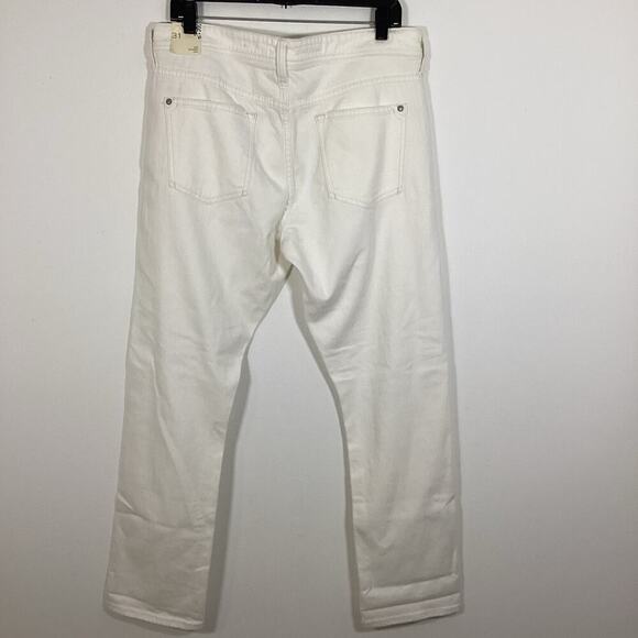 Pilcro Distressed Slim Boyfriend Crop Jeans 31 NWT White Denim Anthropologie - Picture 8 of 10